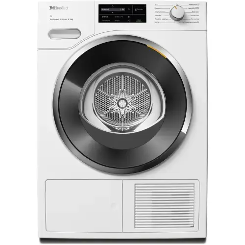 Uscator de rufe Miele TWL680WP, clasa C, 9 kg, ComfortSensor, SteamCare, SilenceDrum, DryCare 40 (Alb)