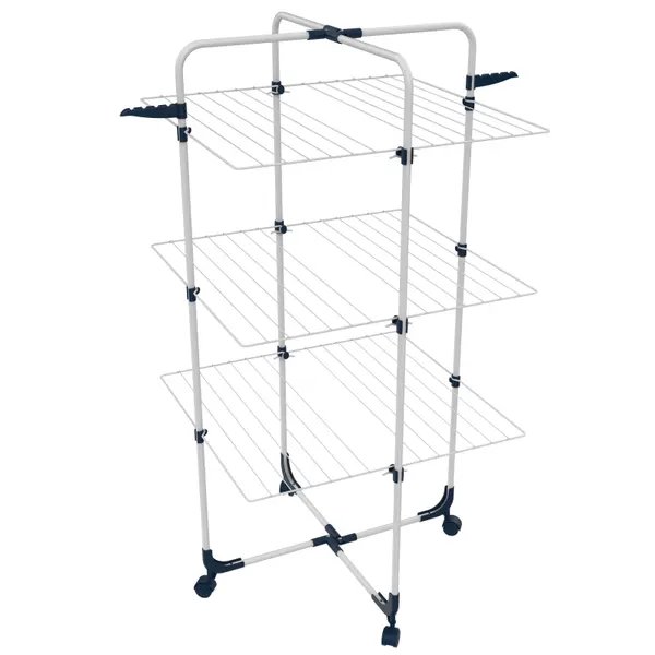 Uscator rufe portabil Zilan ZLN-4182, Suprafata de uscare 30 m, Pliabil, Extensibil, Roti, Metal, Alb