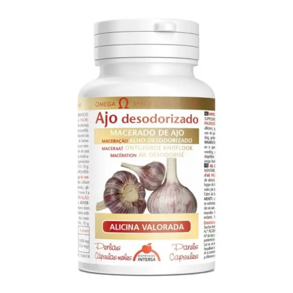 Usturoi Deodorizat Dieteticos Intersa, 70 g, 100 Comprimate