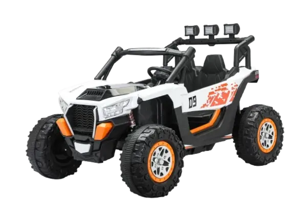 UTV electric 4x4, pentru 2 copii, Kinderauto RZR2000, 180W, 12V, echipare PREMIUM, alb