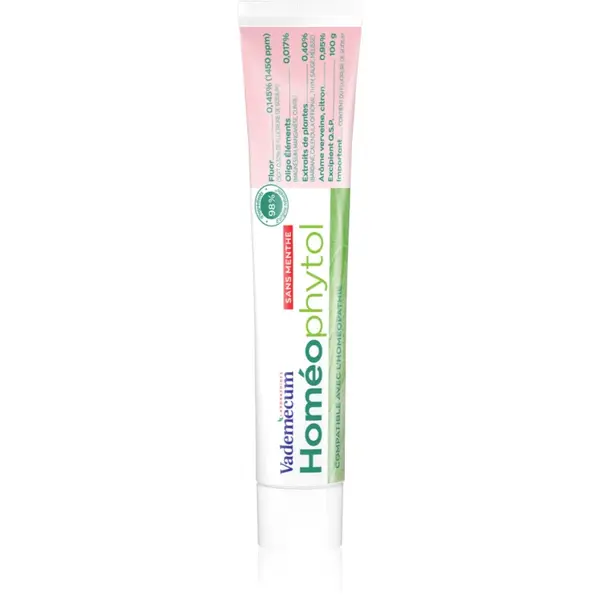 Vademecum Homéophytol pastă de dinți pentru remedii homeopate 75 ml