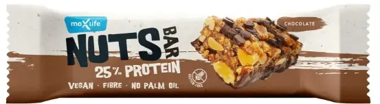 Vafă proteică cu arahide, migdale și ciocolată neagră, 40 g, Maxsport