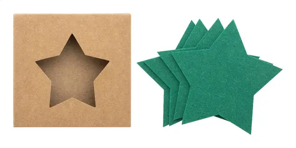 Vagnes Set coaster, RPET, design de Crăciun - verde