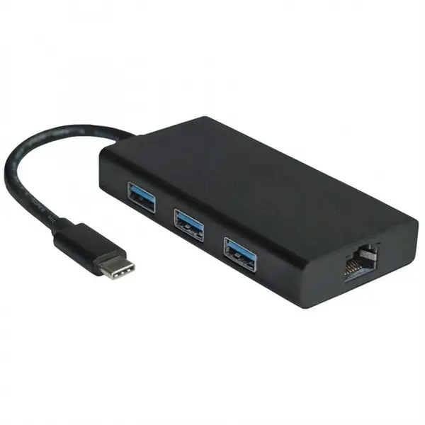 Value Hub USB 3.1 tip C la 3 x USB-A + port LAN Gigabit, Value 12.99.1109