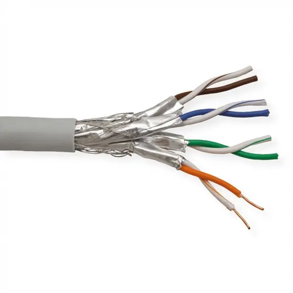 Value Rola 100m cablu de retea RJ45 S/FTP cat.7 fir solid, Value 21.99.0886