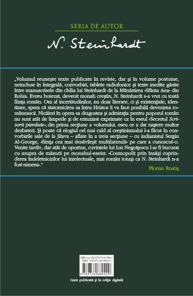 Varia. Volumul II | Nicolae Steinhardt