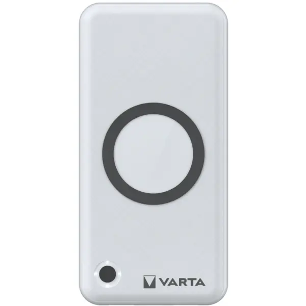 VARTA Baterie Externa Wireless Varta Energy, 20000mAh, 18W, QC + PD + FQI, 1 x QI - 1 x USB-C - 2 x USB-A, Alba