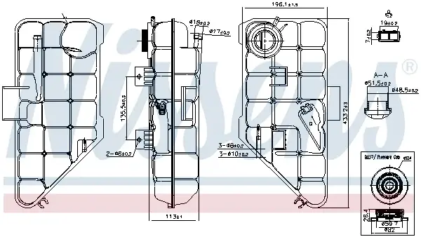 Vas expansiune cu capac potrivit MERCEDES M (W163) 02.98-06.05