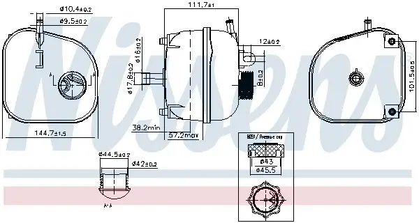 Vas expansiune cu capac potrivit MINI (R50, R53), (R52) 03.02-07.08