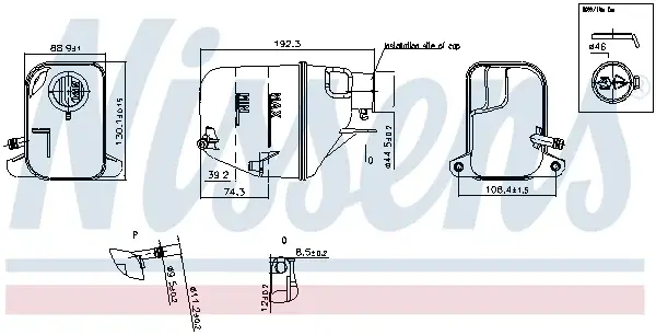 Vas expansiune cu capac potrivit MINI (R50, R53), (R52) 06.01-07.08