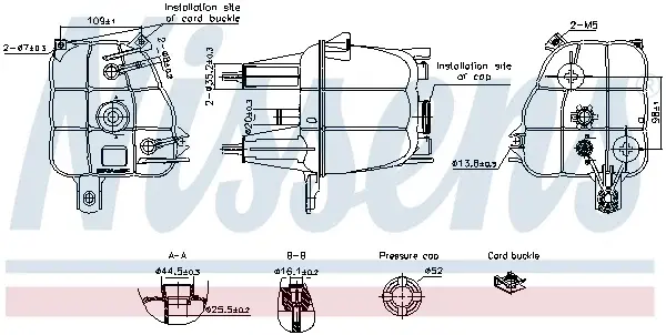 Vas expansiune racire (cu priza) potrivit ALFA ROMEO GIULIETTA, GIULIETTA HATCHBACK, MITO; CITROEN JUMPER II; FIAT 500L, DOBLO CARGO, DUCATO, GRANDE PUNTO, LINEA, PUNTO EVO; PEUGEOT BOXER 10.05-