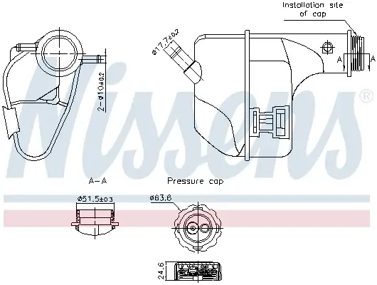 Vas expansiune racire (cu priza) potrivit DAEWOO MATIZ 09.98-