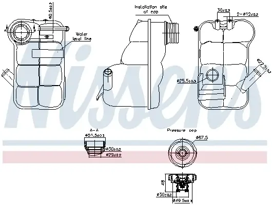 Vas expansiune racire (cu priza) potrivit LAND ROVER DISCOVERY II 11.98-06.04
