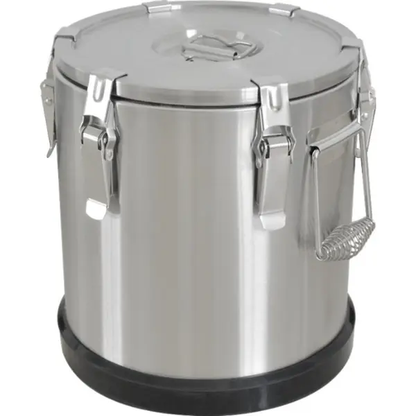 Vas Tip Termos, 10 l, 30 x 26 cm, Otel Inoxidabil, Baza din Cauciuc, Grunberg