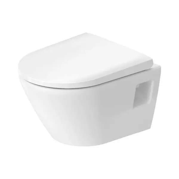 Vas WC Duravit D-Neo 45870900A1, suspendat, capac SoftClose, Rimless, Alb