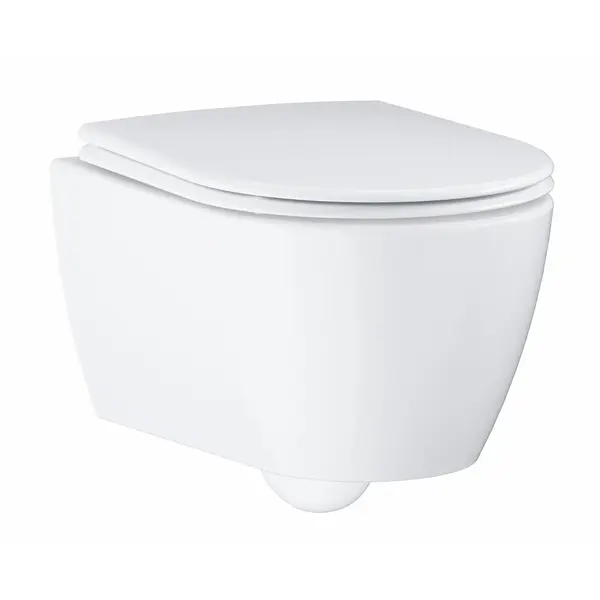 Vas WC Grohe Essence 3957100H, montare suspendata, Rimless, evacuare orizontala, elemente fixare ascunse, Alb