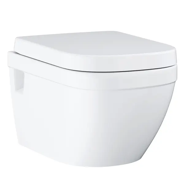 Vas WC Grohe Euro 39703000, suspendat, rimless, capac wc, set fixare, Alb