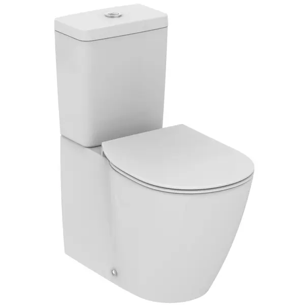 Vas wc stativ Ideal Standard Connect cu functie bideu alb back to wall cu rezervor si capac inclus