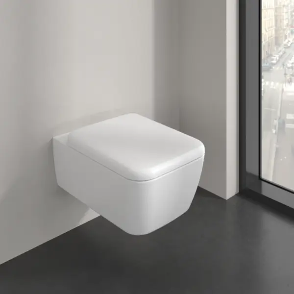 Vas wc suspendat, alb lucios, capac softclose inclus, Villeroy Boch Skyla TwistFlush