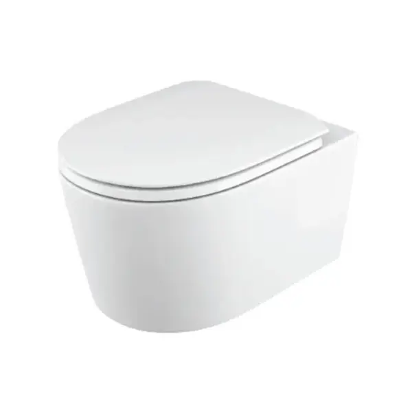 Vas WC suspendat Celesta Vista 50 x 35 cm ceramica capac wc soft close duroplast alb