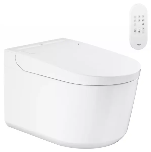 Vas wc suspendat cu functie de bideu, rimless cu capac soft close, Grohe Sensia
