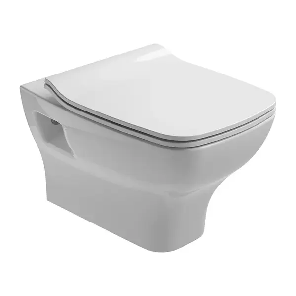 Vas wc suspendat Gala Street Square cu capac soft close inclus, alb