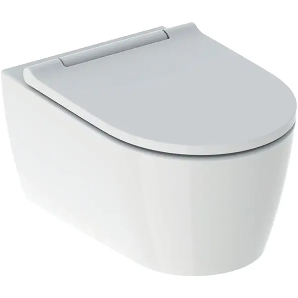 Vas wc suspendat, One, cu capac si spalare TurboFlush, alb, Geberit