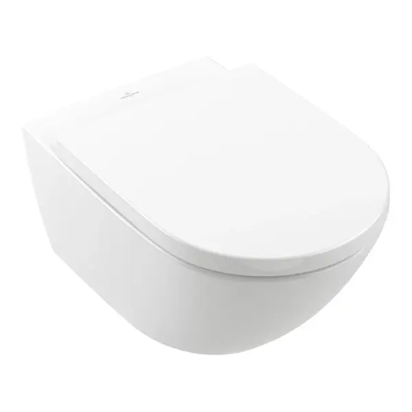 Vas Wc suspendat rimless, Subway 3.0, cu Twist Flush, alb, cu capac soft close si quick release, Villeroy Boch