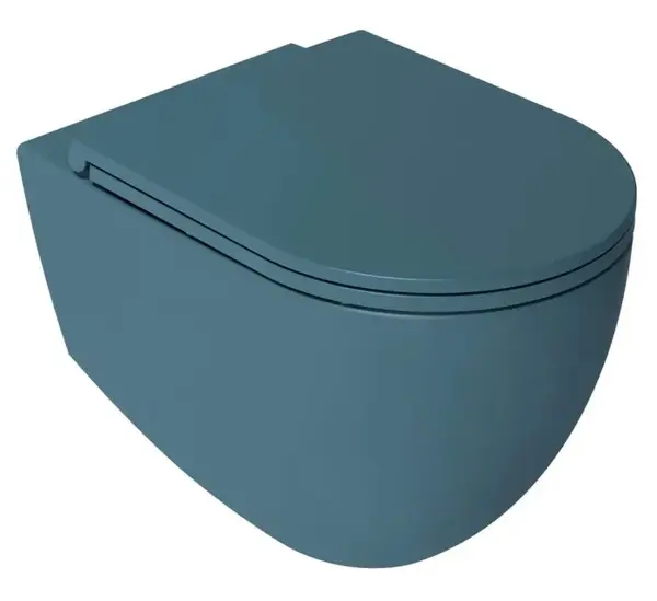 Vas wc suspendat verde smarald rimless oval, Sapho Infinity