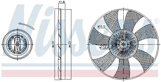Vascocuplaj ventilator radiator (cu ventilator, 430mm, cu 7 palete) MERCEDES SPRINTER 3,5-T (906), SPRINTER 3,5-T (907, 910), SPRINTER 3,5-T TOURER (907), SPRINTER 4,6-T (906) OM642.896-OM642.992 dupa