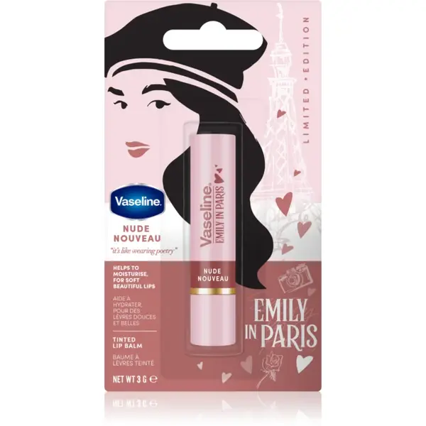 Vaseline Emily In Paris balsam de buze colorat culoare Nude Nouveau 3 g