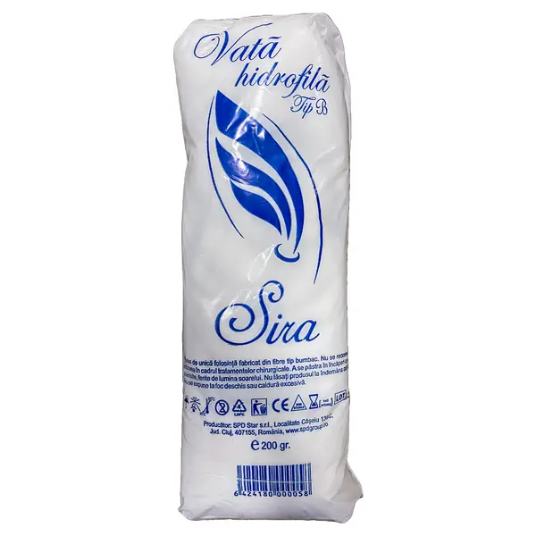 Vata Medicinala Hidrofila tip B, nesterila, 200g