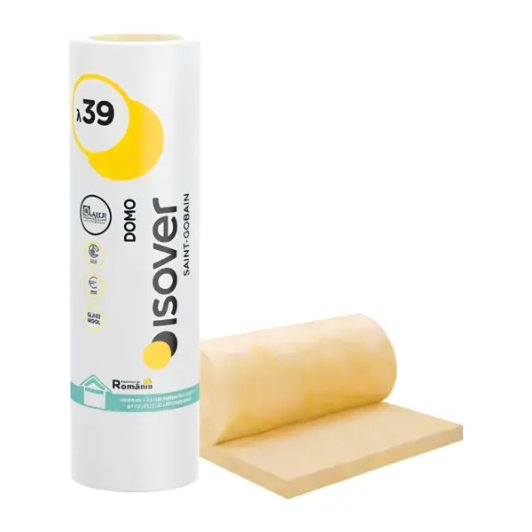 Vata minerala de sticla cu aluminiu Isover Domo ALU 100 mm 9 mp