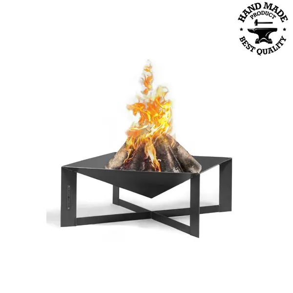 Vatra de foc patrata 70x70cm pentru exterior gradina din otel Cuba