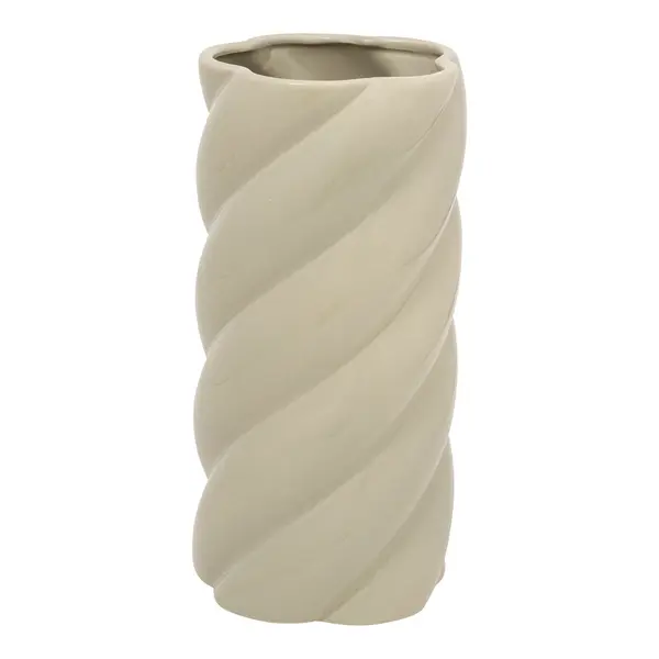 Vaza ceramica Dermel, Pako World, Aspect marmura, 12x12x25 cm