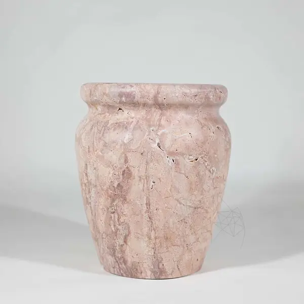 Vaza Decorativa Autograph-Roma Travertin Opium Red, 30 x 25 x 25 cm