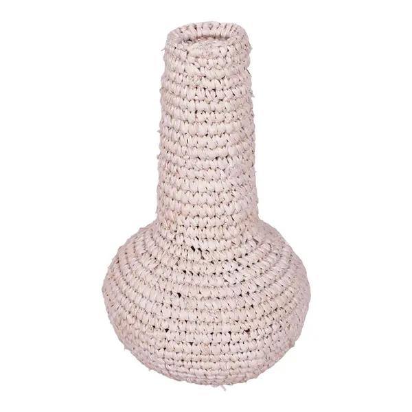 Vaza impletita Sannery Boho, Natural, 18x18x30 cm
