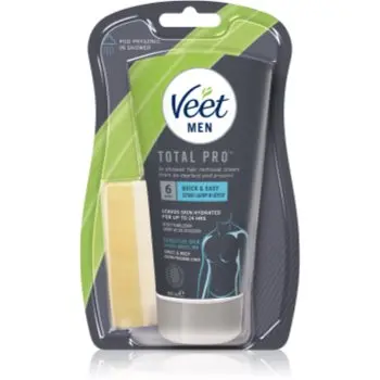 Veet MEN cremă depilatoare pentru duș pentru piele sensibila