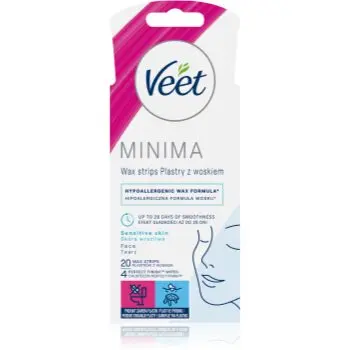 Veet Minima Hypoallergenic benzi depilatoare cu ceara rece faciale