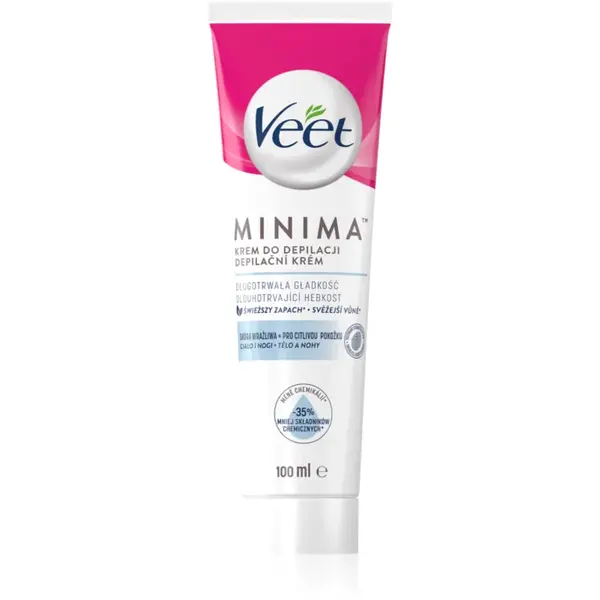 Veet Minima Sensitive Skin crema depilatoare pentru piele sensibila Aloe Vera si Vitamina E 100 ml