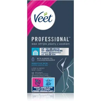 Veet Professional Sensitive Skin benzi depilatoare cu ceara rece pentru piele sensibila