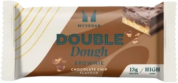 Vegan Double Dough Brownie, chipsuri de ciocolată, 60 g, Myprotein