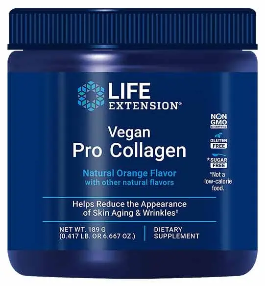 Vegan Pro Collagen, portocală, 189 g, Life Extension