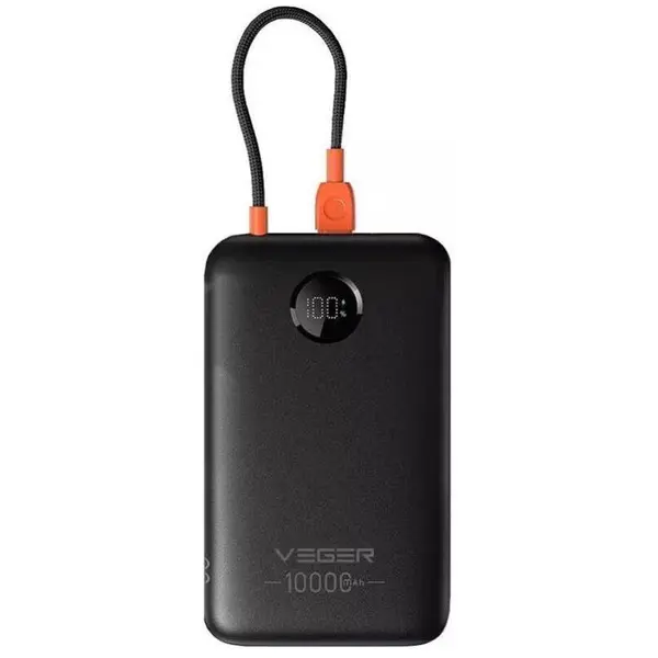 VEGER Baterie portabila Veger W1189, 10000 mAh, USB-C, USB-A, Lightning, Negru