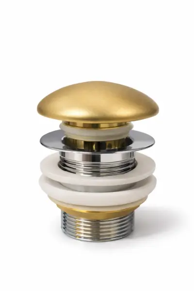 Ventil Ceramic Lavoar Baie BisDesign , Click-Clack, Finisaj Auriu Mat, Dimensiune 10 cm