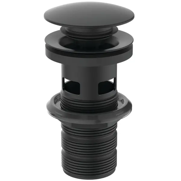 Ventil chiuveta baie click-clack negru mat cu preaplin Ideal Standard Multisuite