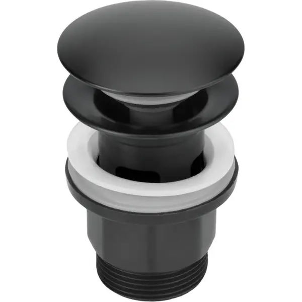 Ventil lavoar click-clack cu preaplin negru Deante