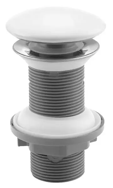 Ventil lavoar cu click-clack, capac ceramic alb, fara preaplin, Isvea Infinity