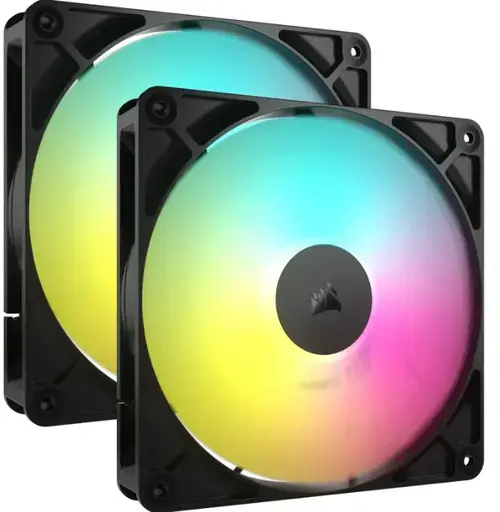 Ventilatoare Corsair iCUE LINK LX140-R, 2x140mm, RGB (Negru)