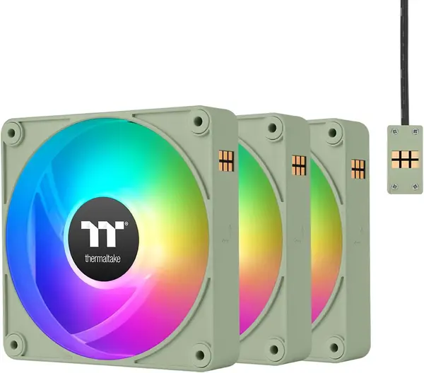Ventilatoare Thermaltake - CT140 EX, 3 buc, 90.3 CFM, ARGB, verde
